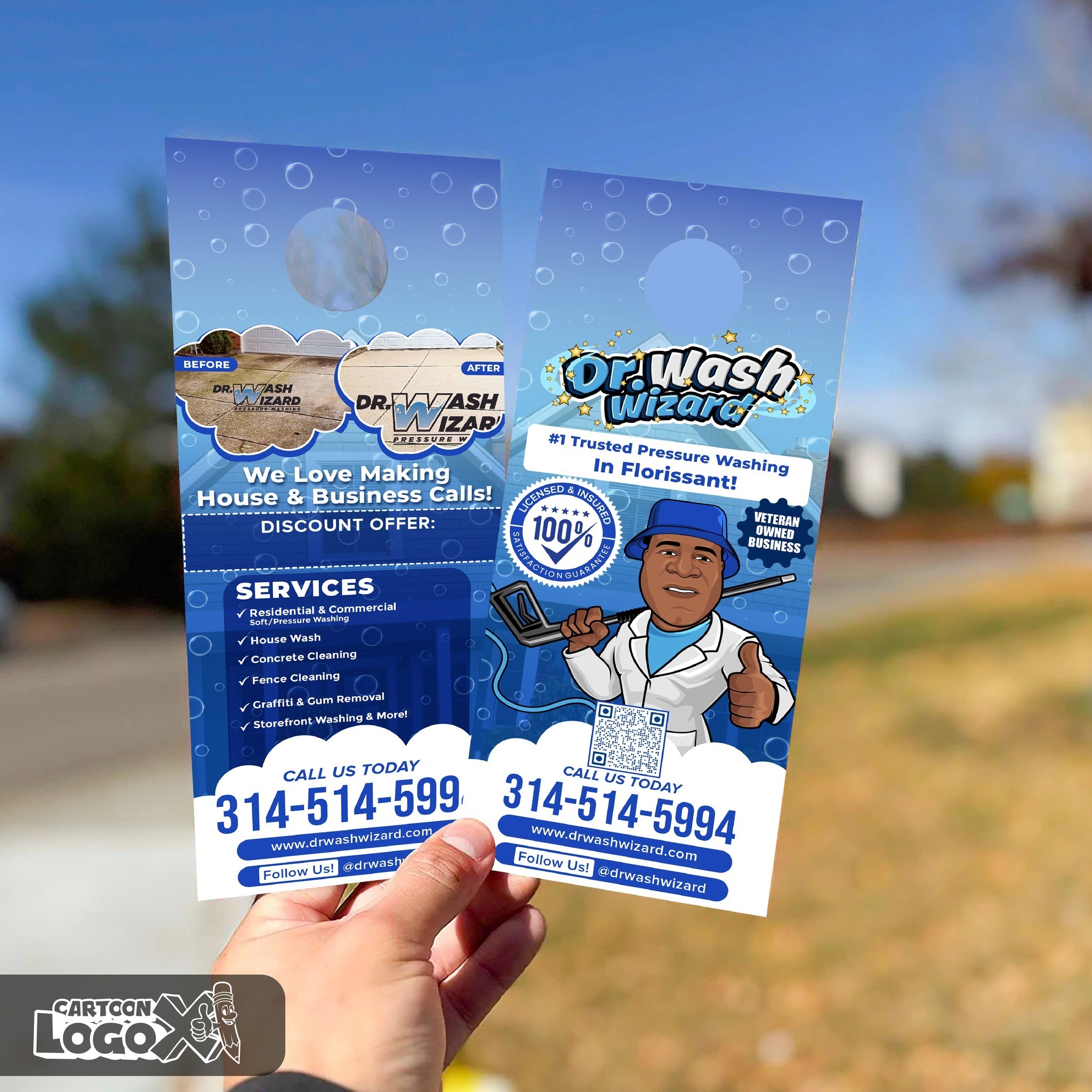 Portrait Logo Design and Branding Kit for Pressure Washing Business Image 5