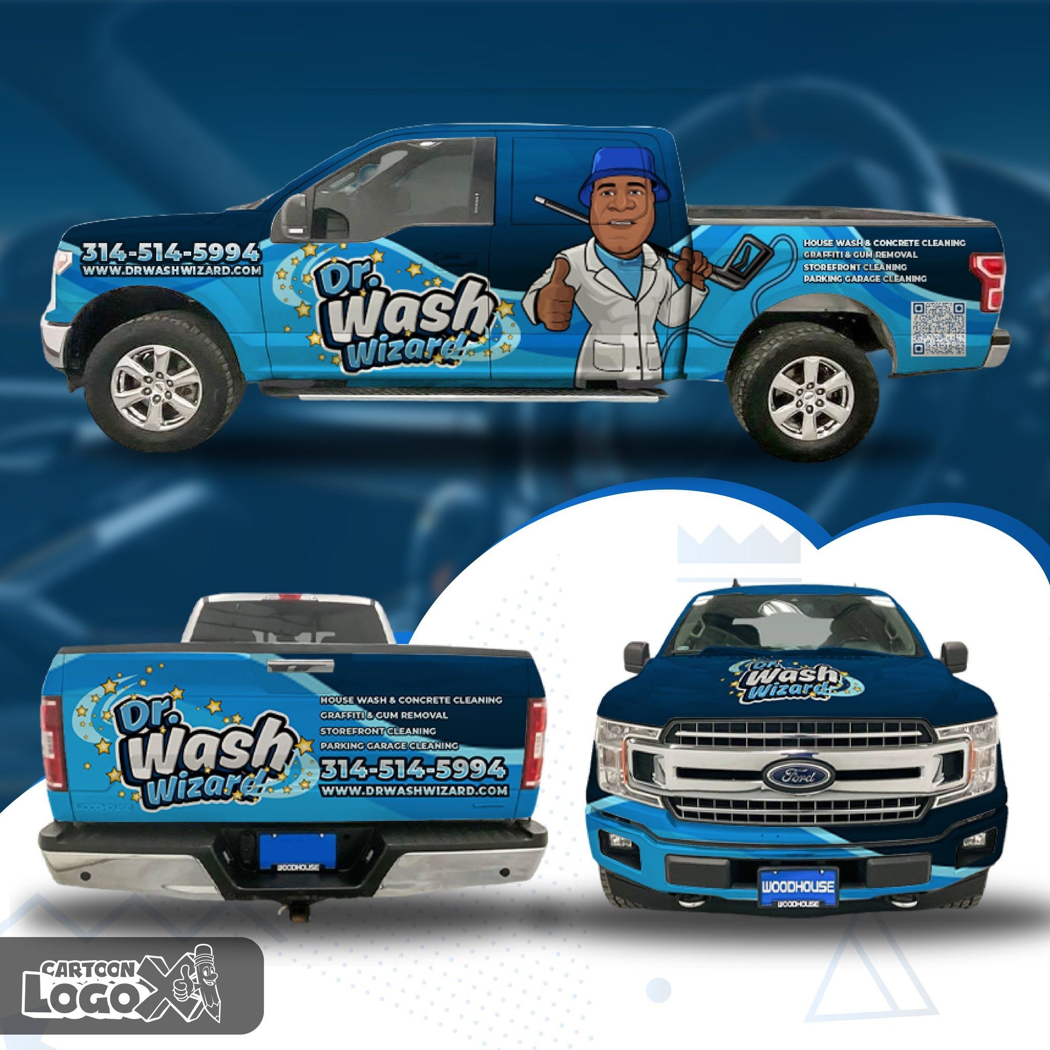 Portrait Logo Design and Branding Kit for Pressure Washing Business Image 6