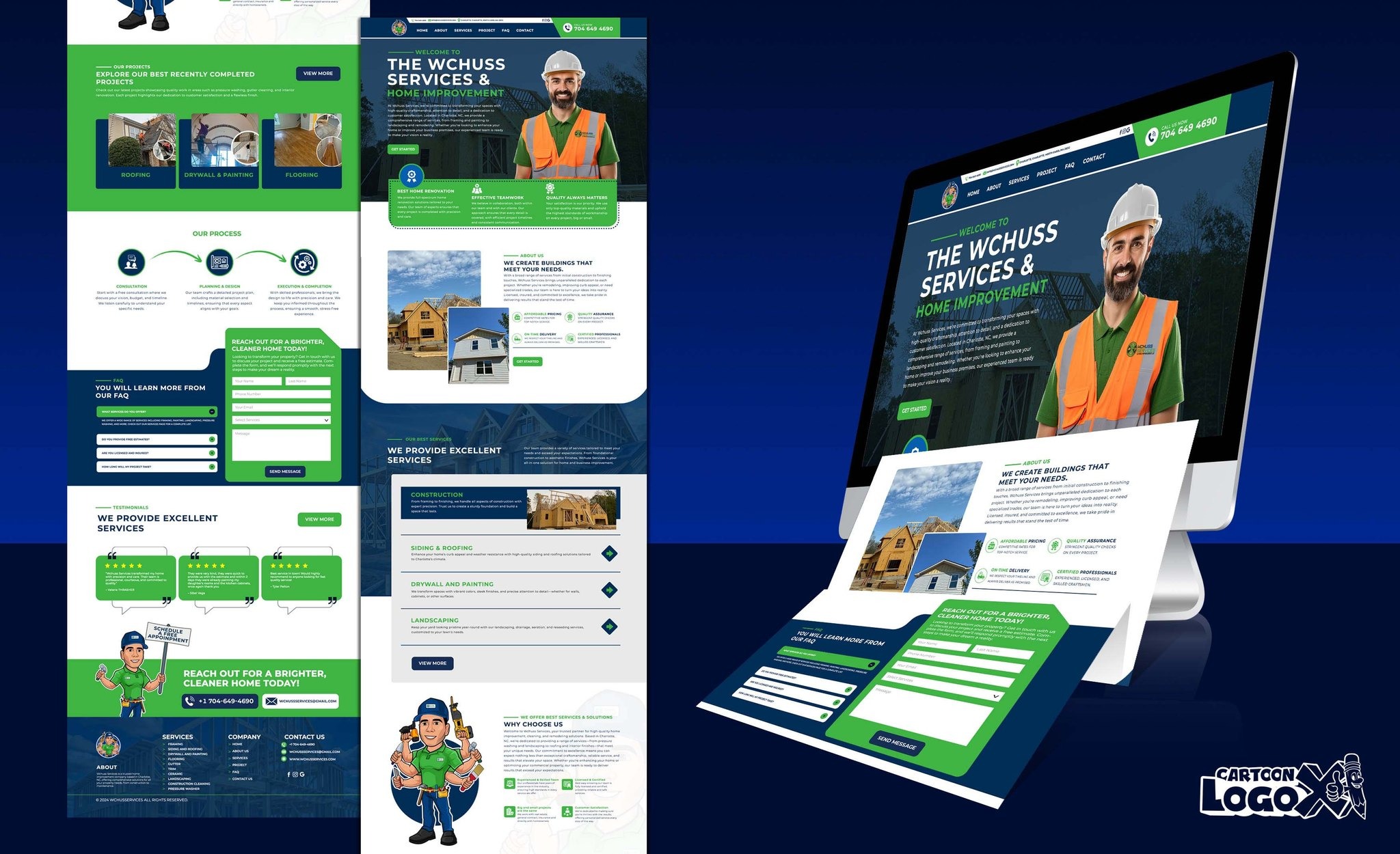 Handyman Logo Design and Branding Kit By Cartoon LogoX Image 1