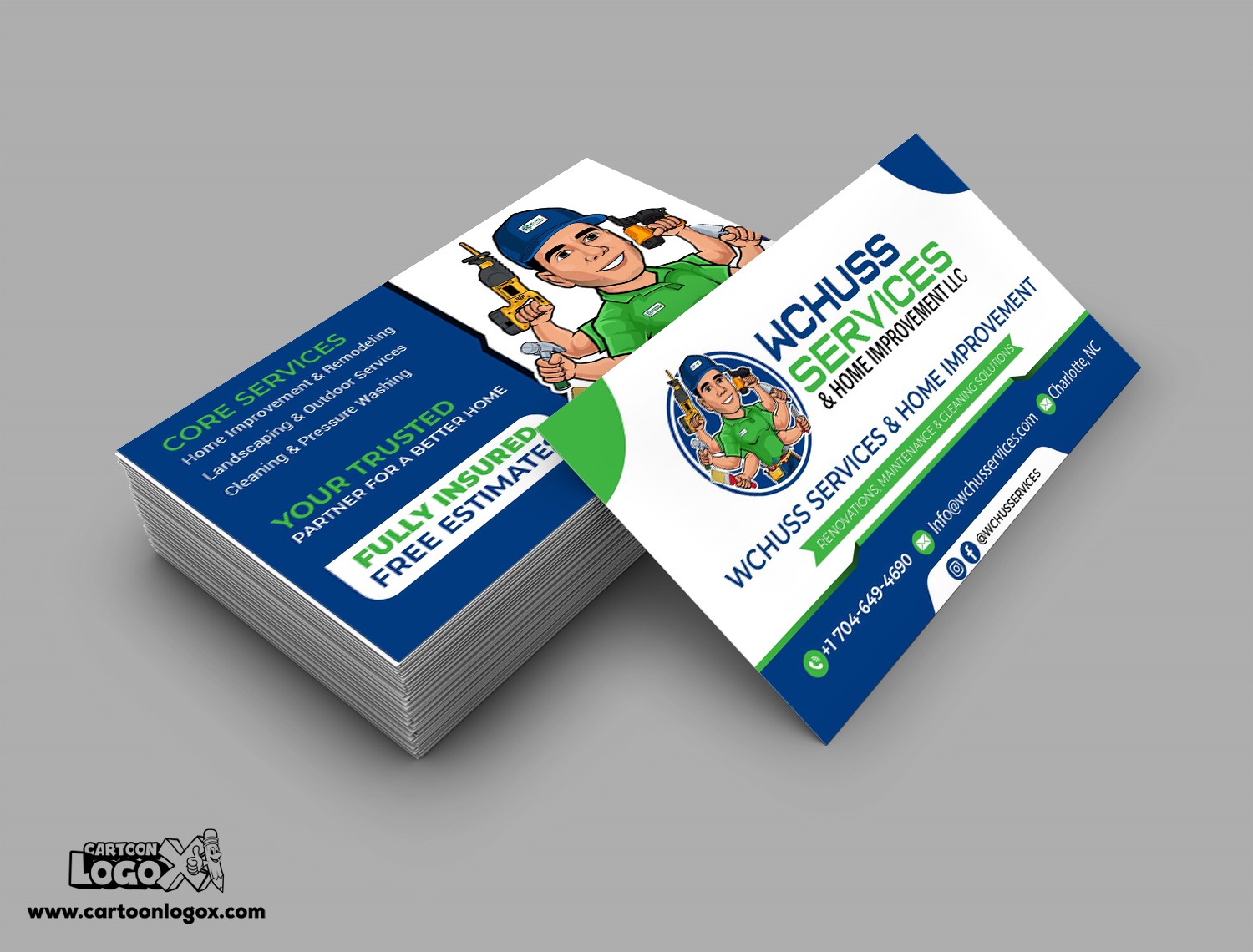 Handyman Logo Design and Branding Kit By Cartoon LogoX Image 2