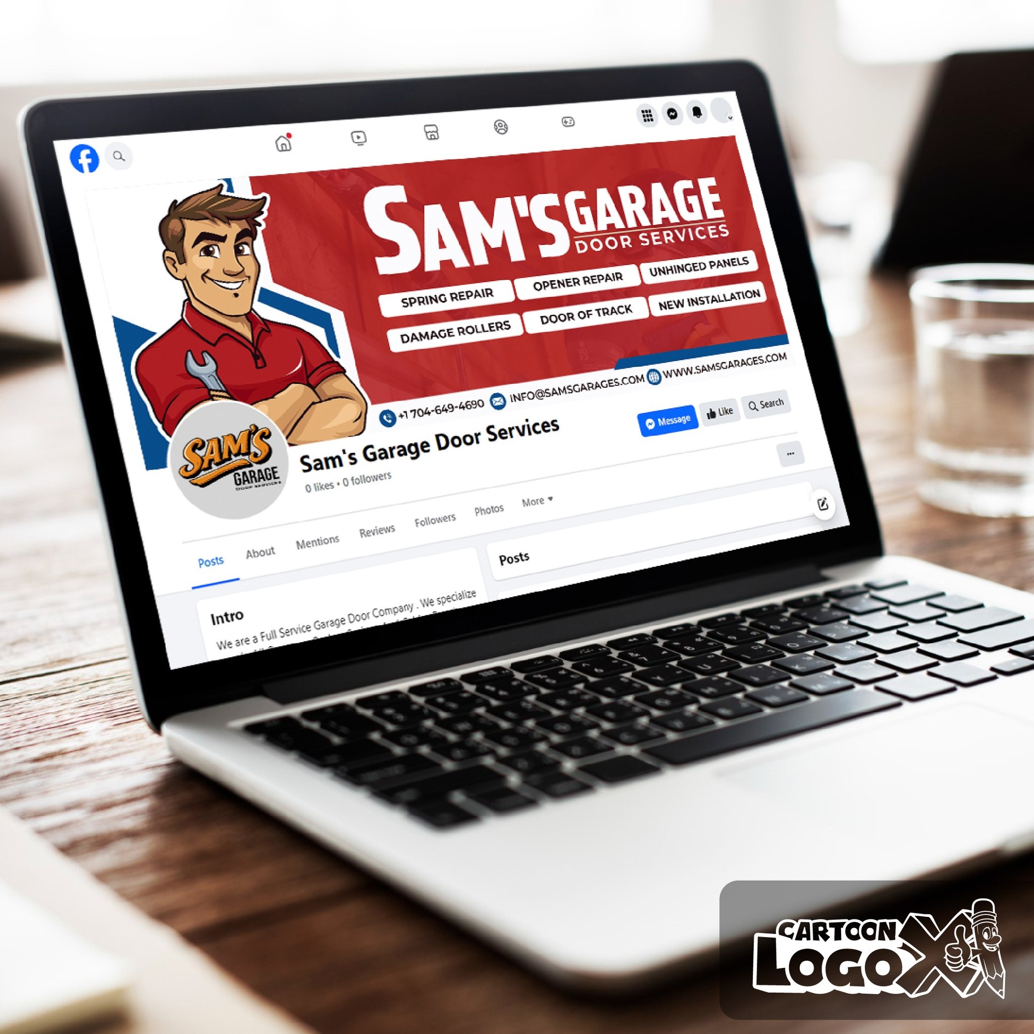 Handyman Logo Design and Branding Kit For Garage Door Repair Business Image 0