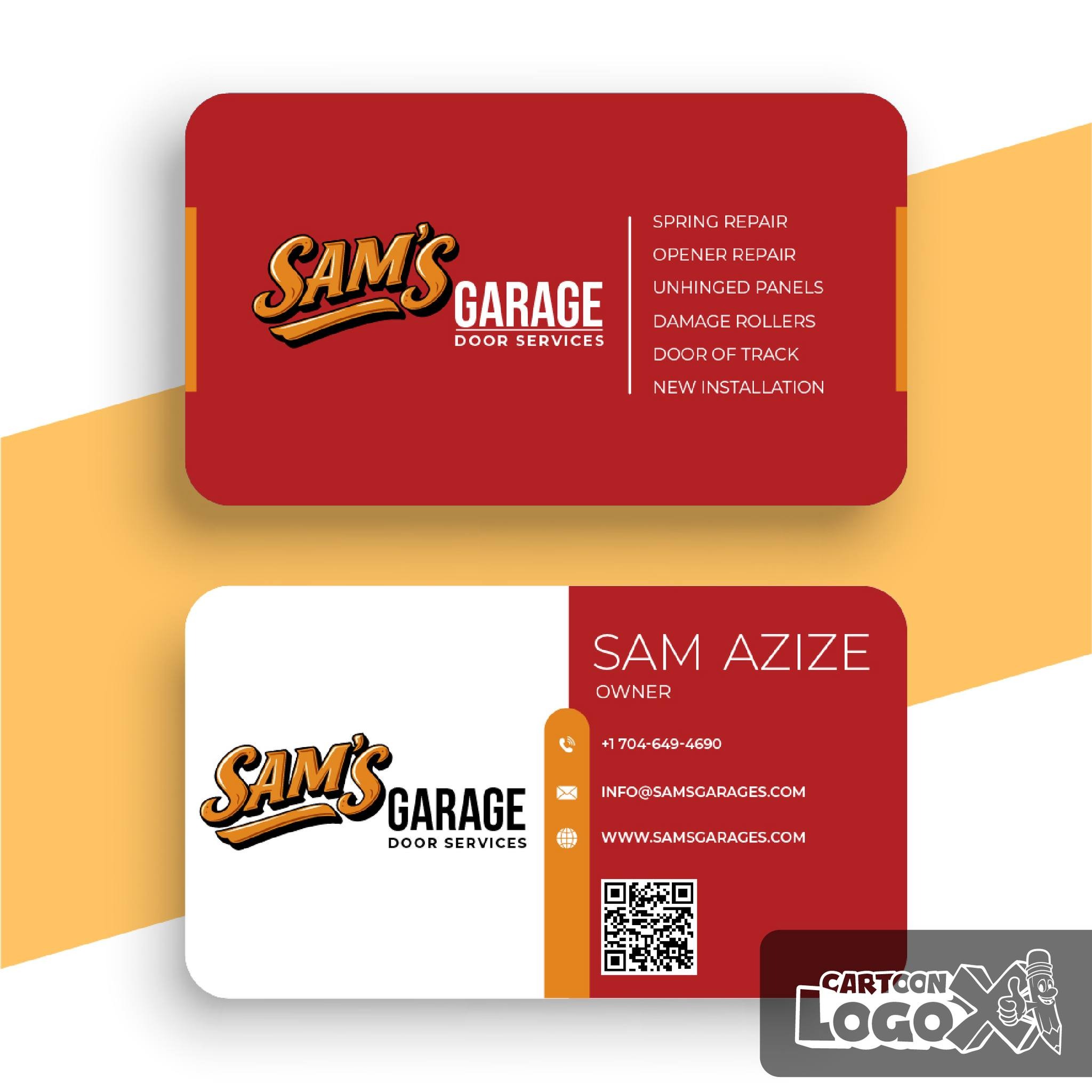 Handyman Logo Design and Branding Kit For Garage Door Repair Business Image 1