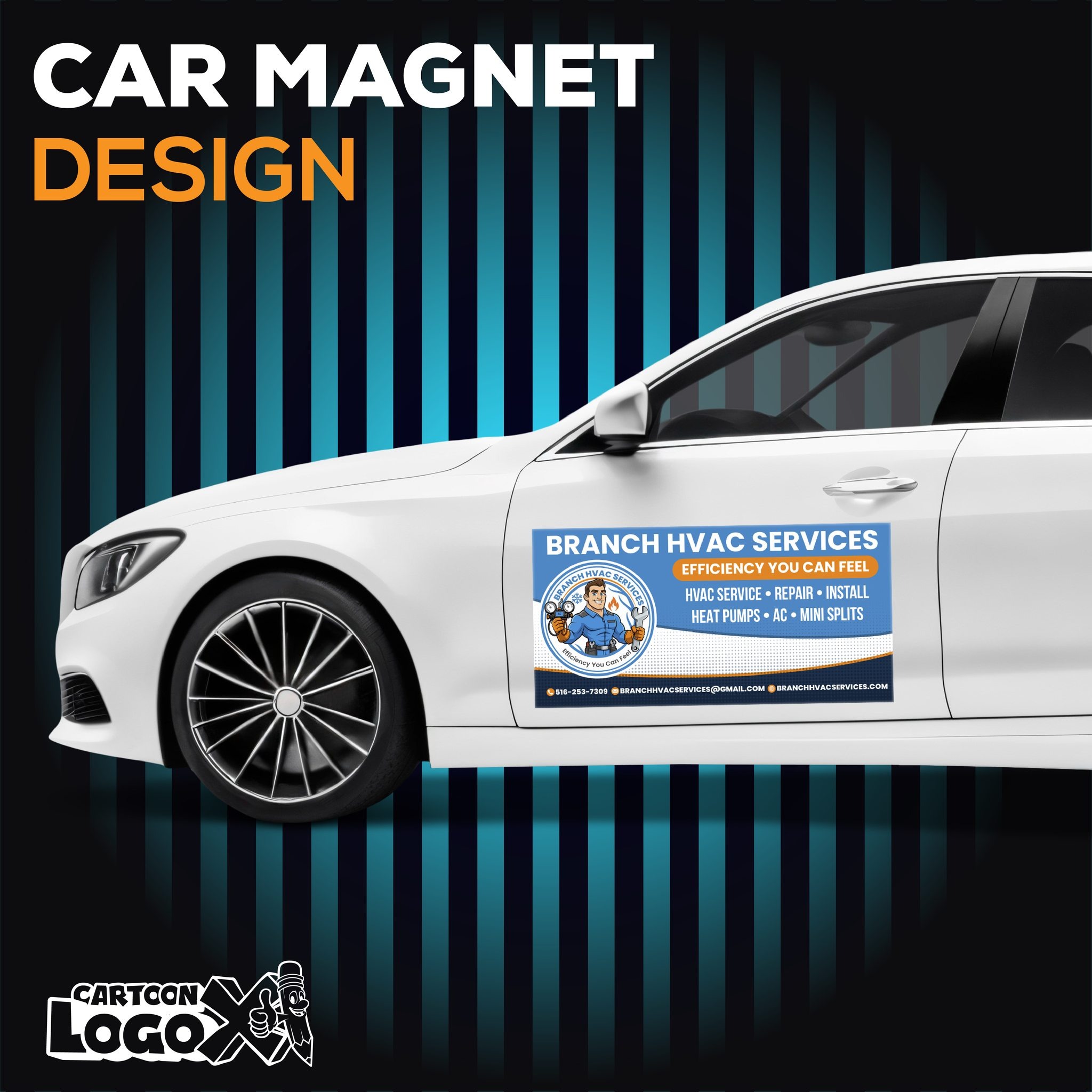 HVAC Service Business Mascot Logo Design and Branding Kit Image 4