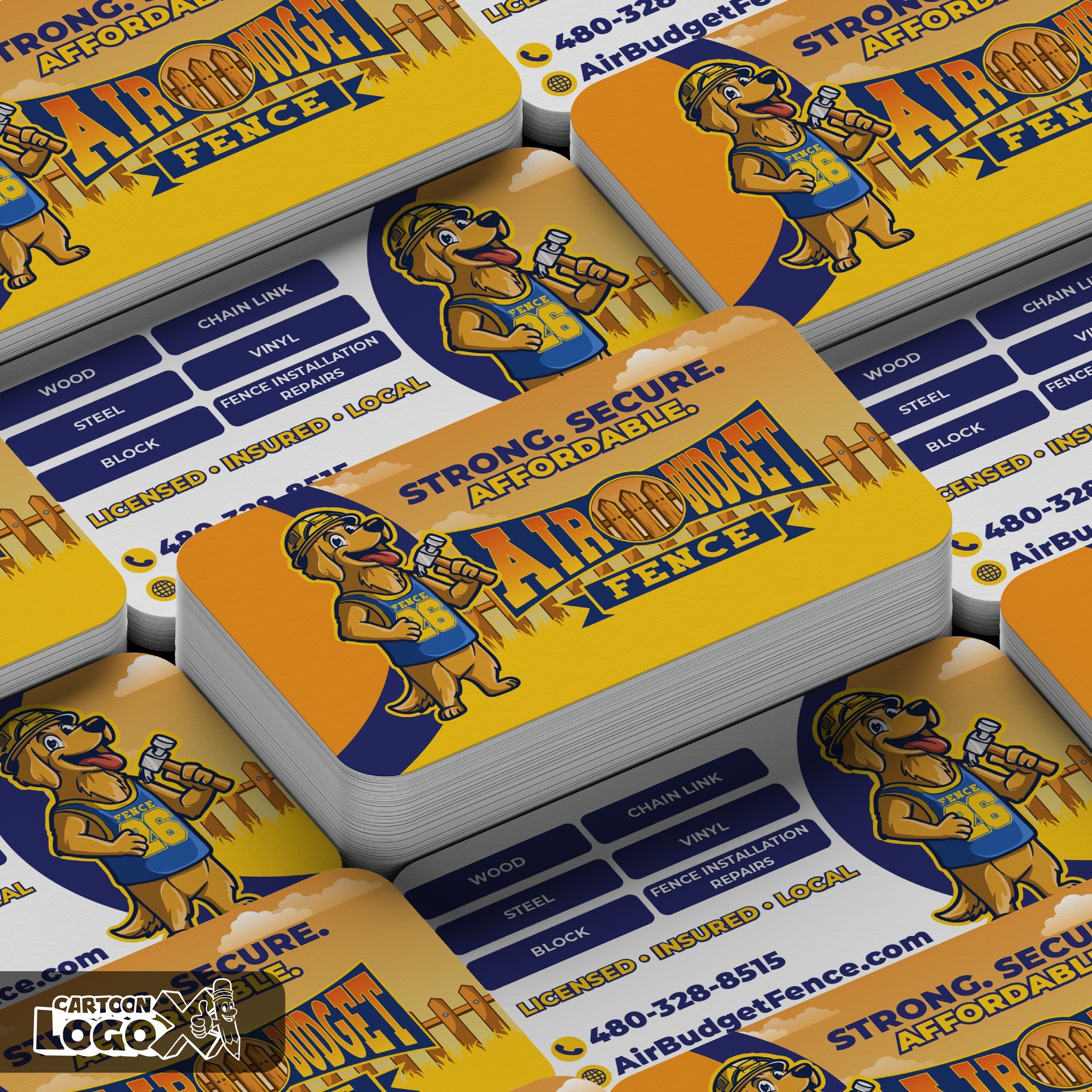 Mascot Logo Design and Branding Kit for Fence Installation Company Image 2