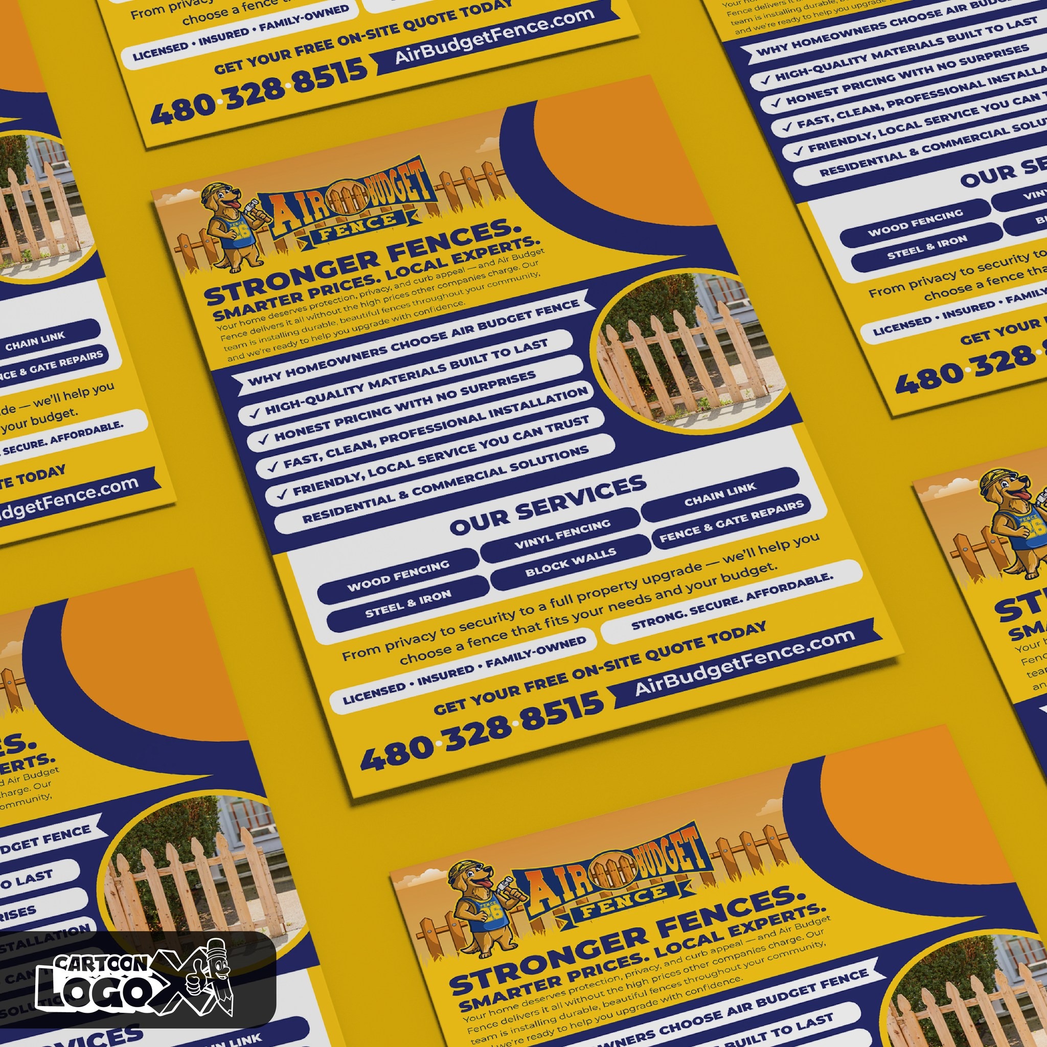 Mascot Logo Design and Branding Kit for Fence Installation Company Image 5