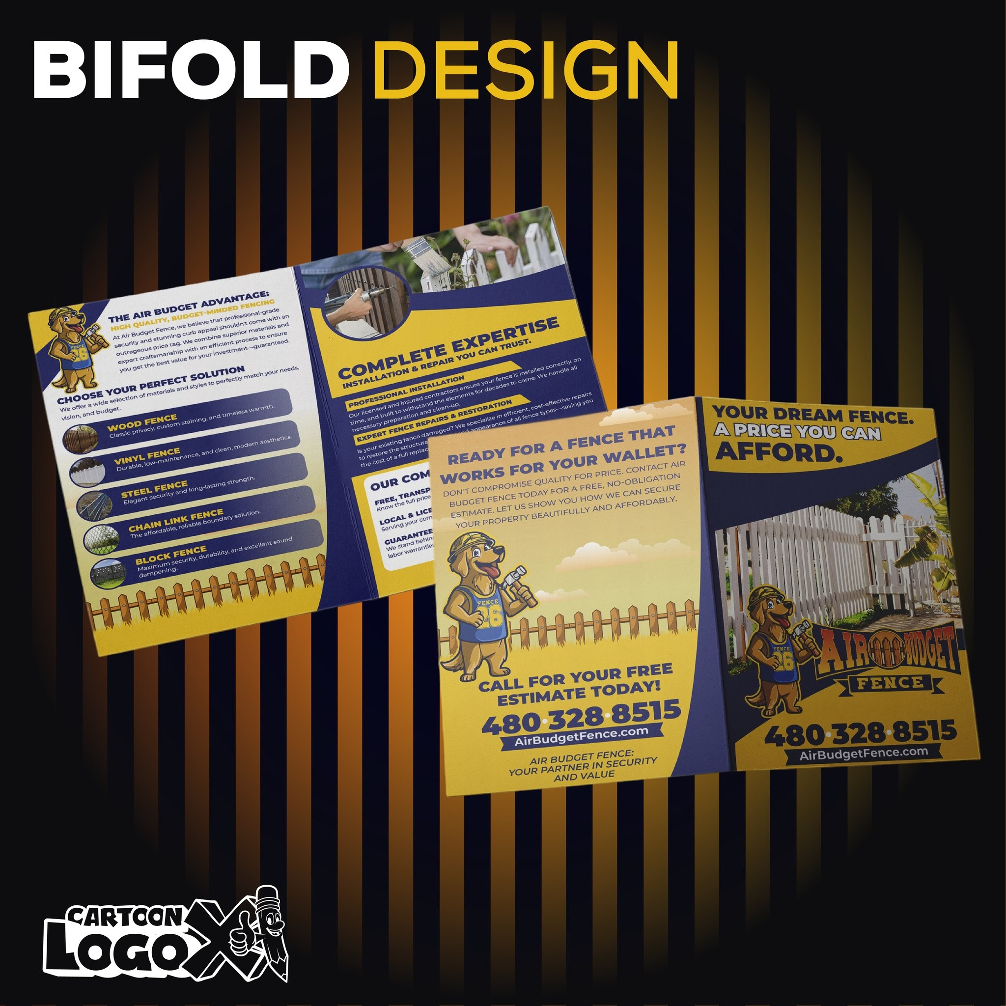 Mascot Logo Design and Branding Kit for Fence Installation Company Image 7