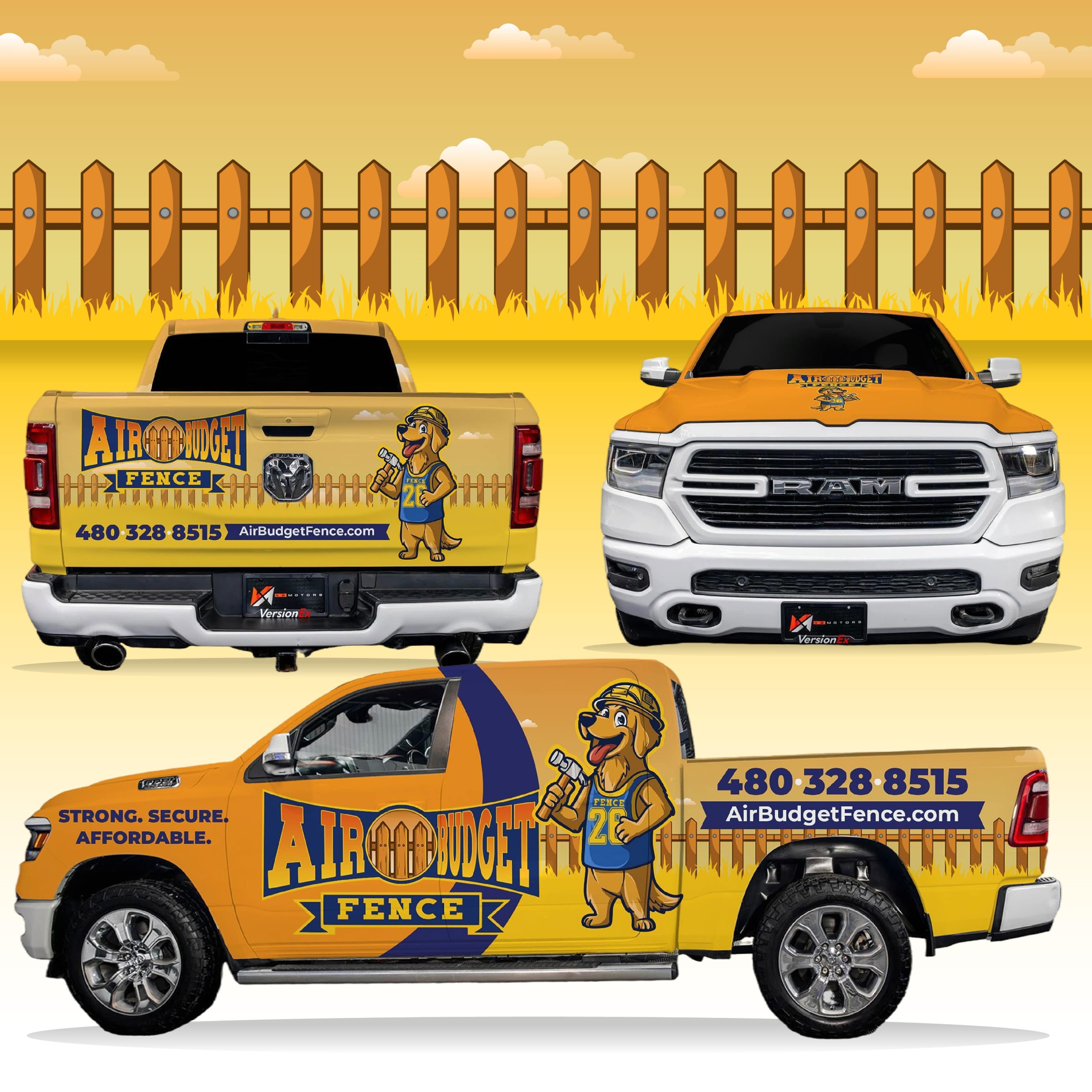 Mascot Logo Design and Branding Kit for Fence Installation Company Image 12