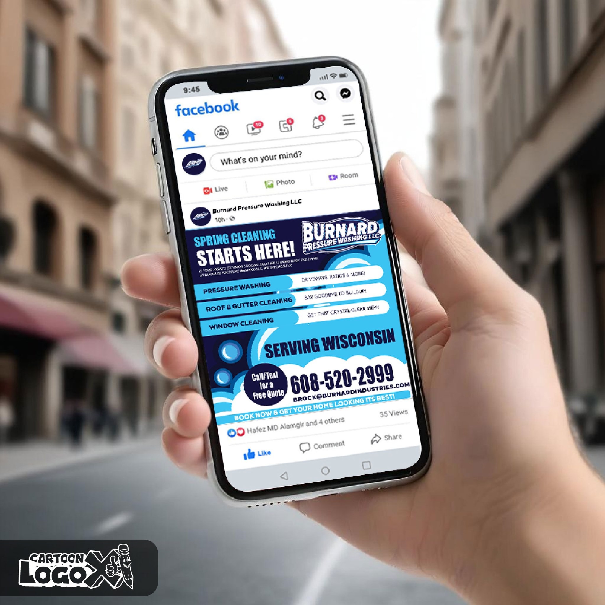 Logo and Brand Design for Pressure Washing Services Business Image 1