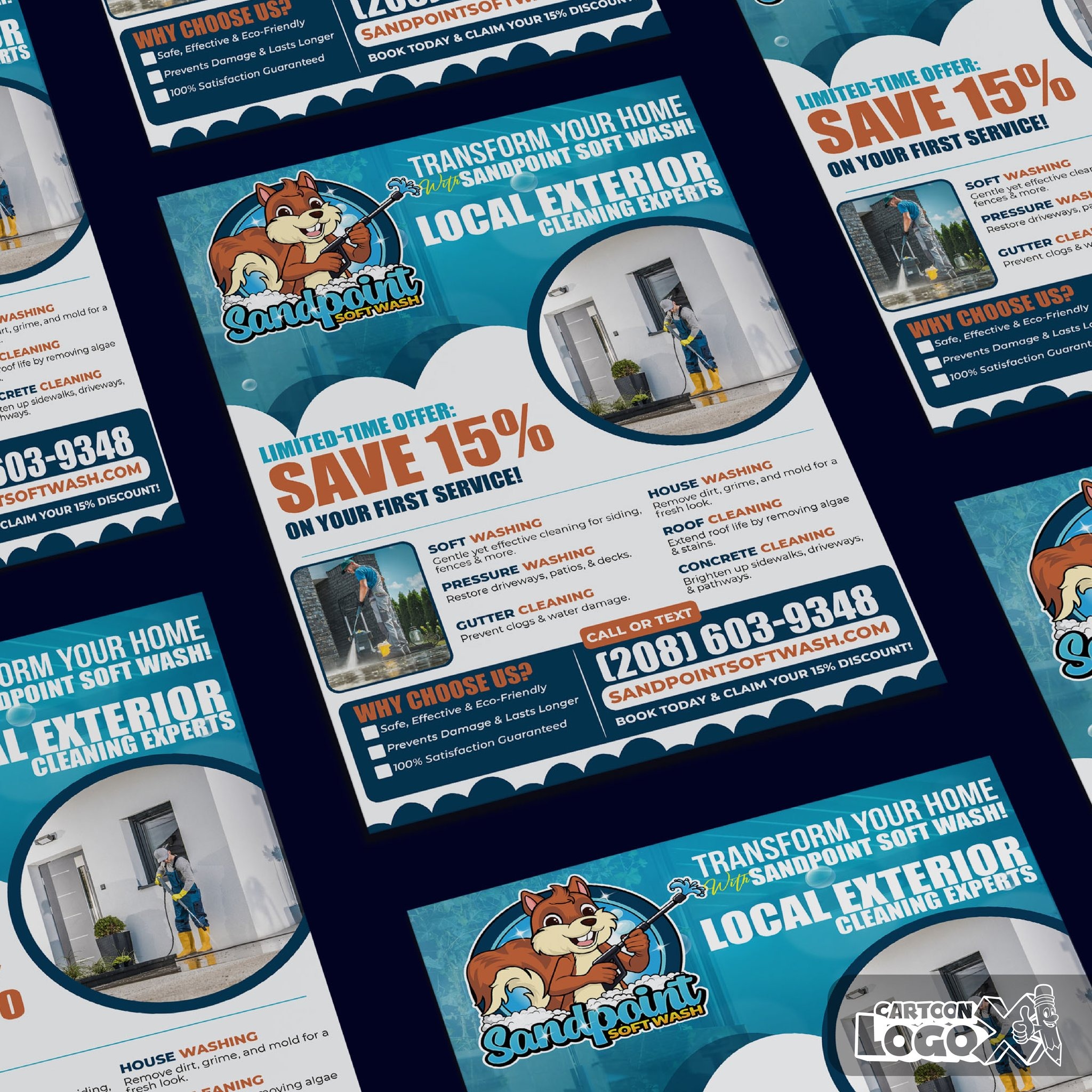 Mascot Logo and Brand Design for Cleaning Business Image 3