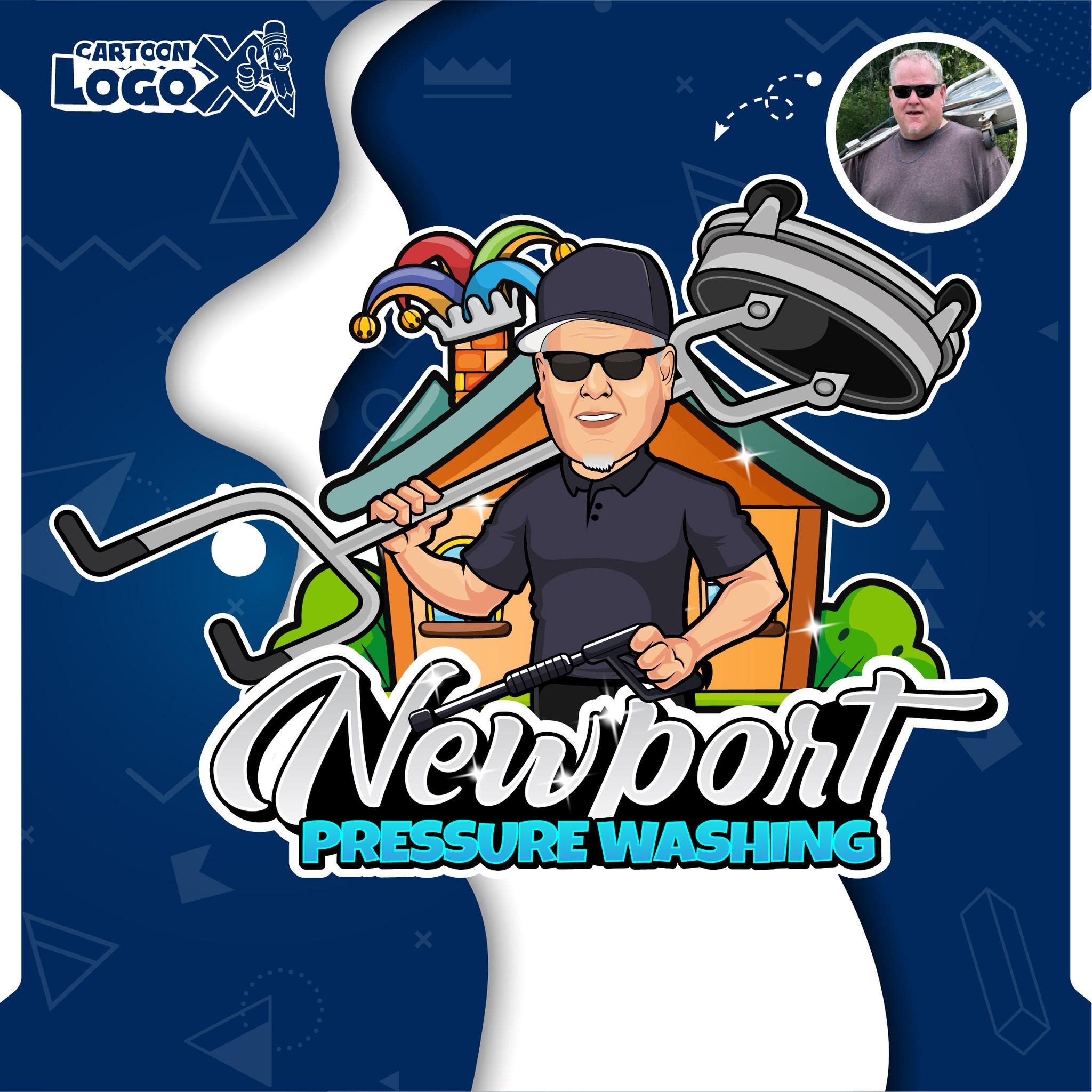 Portrait Logo and Brand Design for Pressure Washing Business Image 0