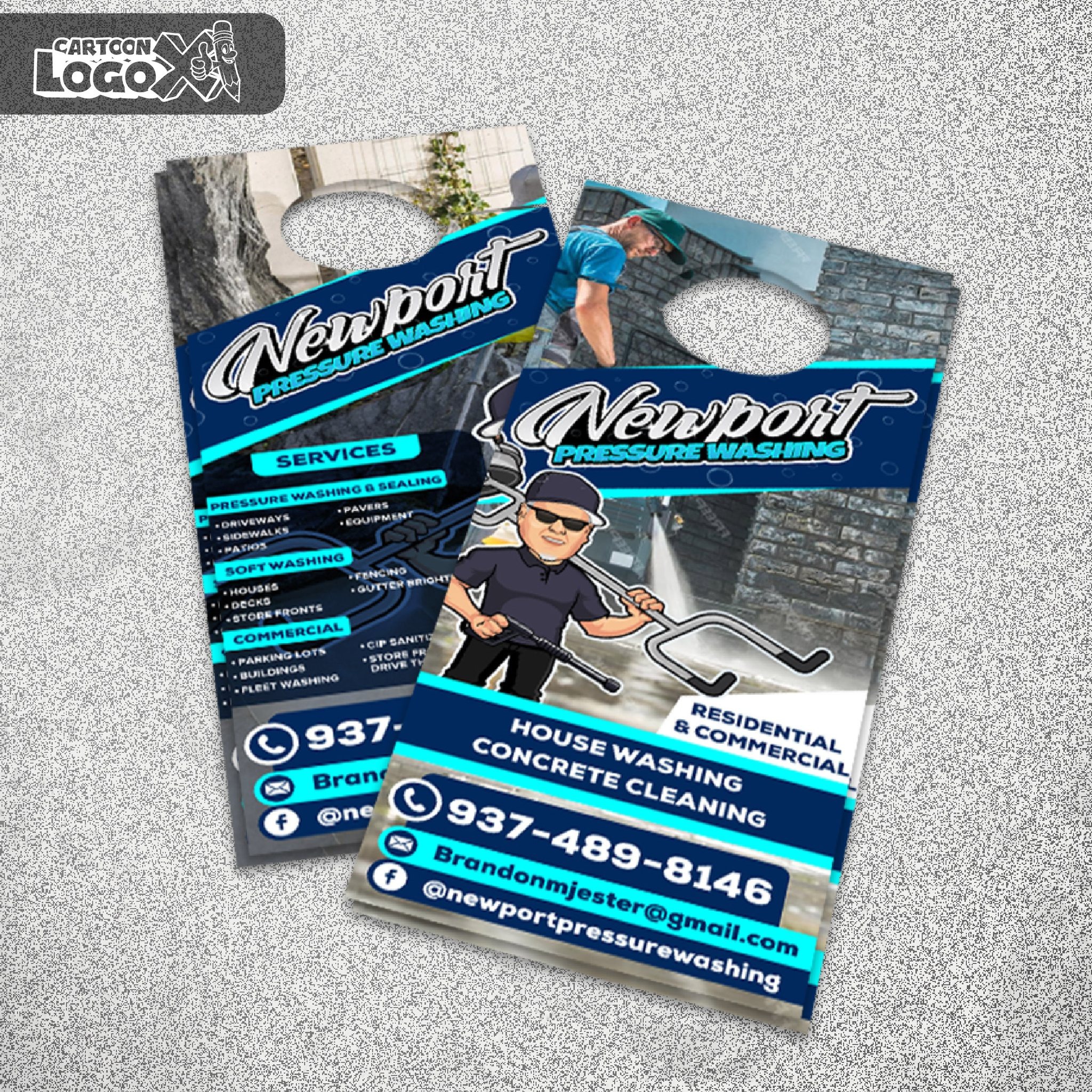 Portrait Logo and Brand Design for Pressure Washing Business Image 4