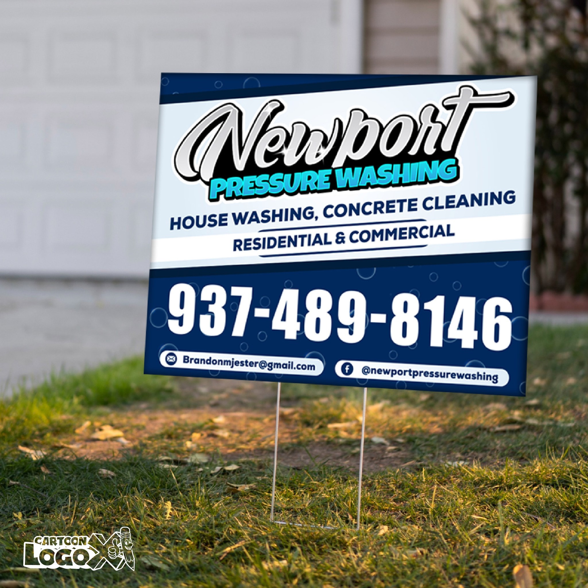 Portrait Logo and Brand Design for Pressure Washing Business Image 5