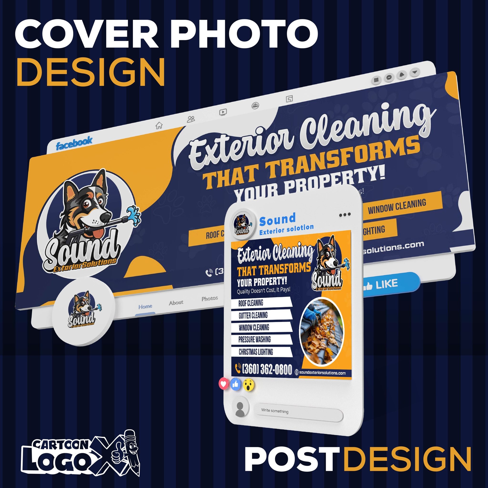 Mascot Logo and Brand Design for Pressure Washing Services Business Image 0