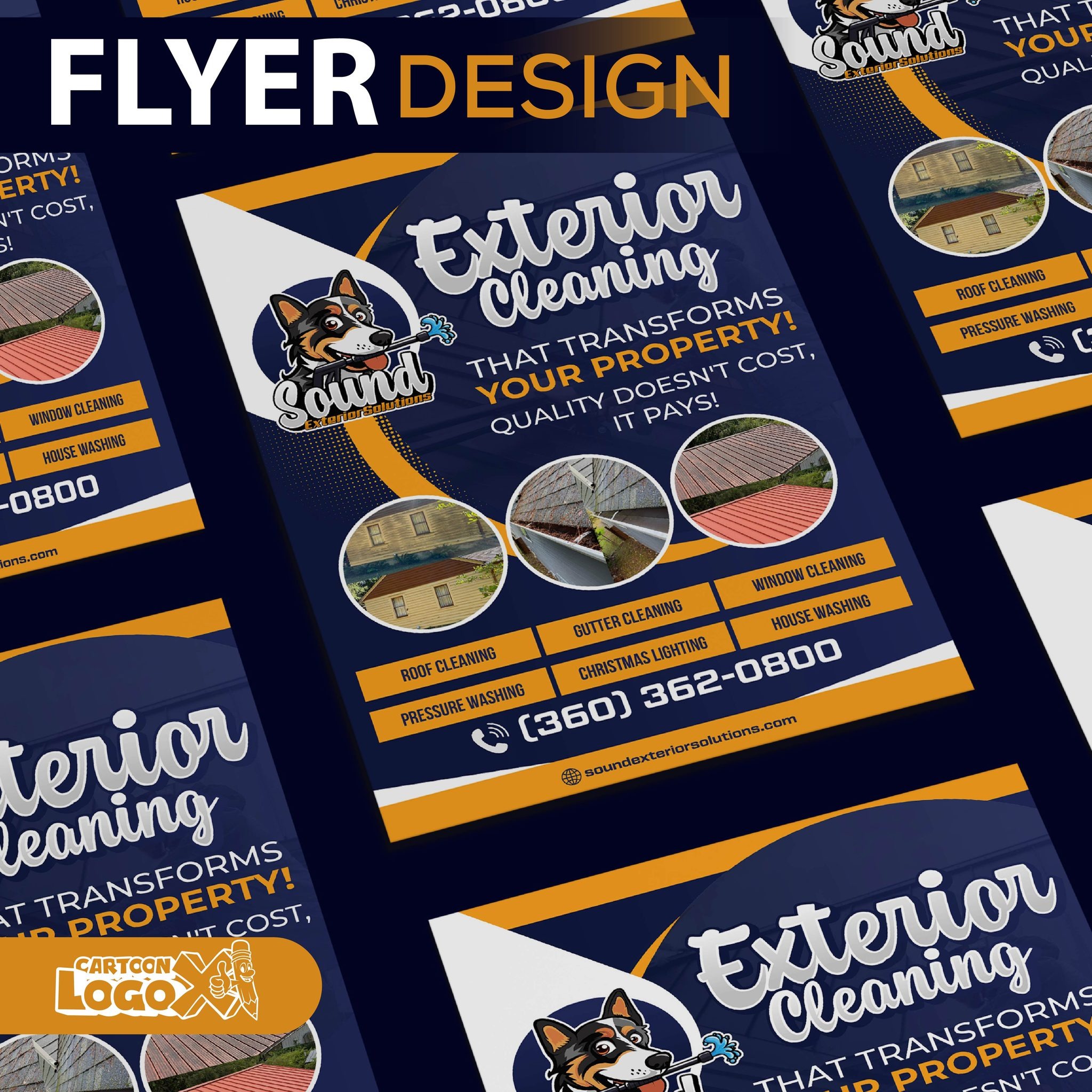 Mascot Logo and Brand Design for Pressure Washing Services Business Image 2