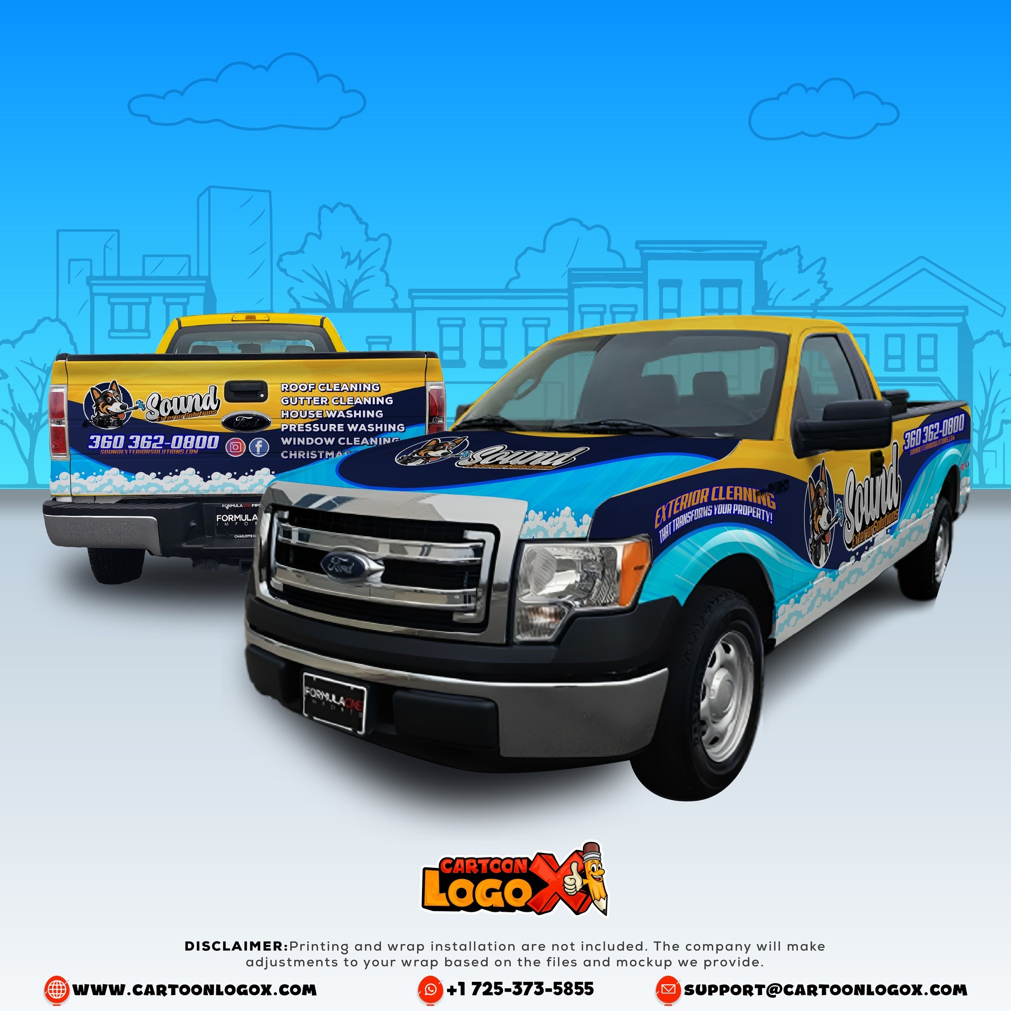 Mascot Logo and Brand Design for Pressure Washing Services Business Image 5