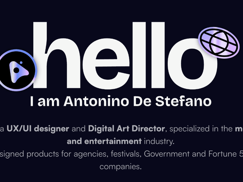 Antonino De Stefano Website