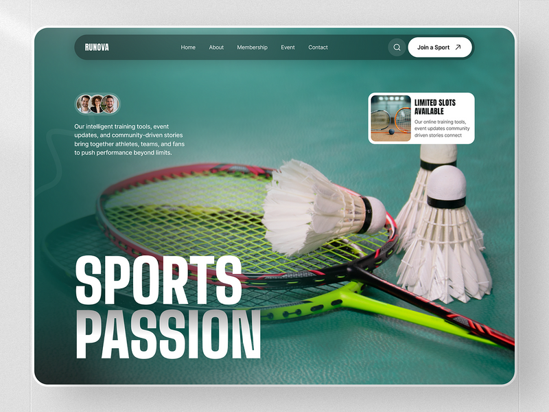 Runova - Sports Training Website Design