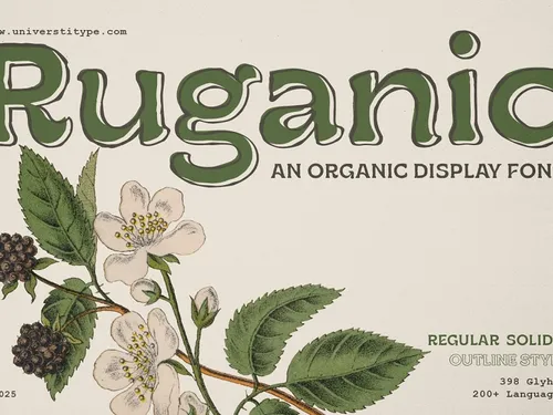 UT Ruganic - An Organic Display Font