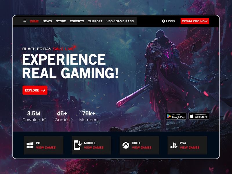 Gaming Website Design