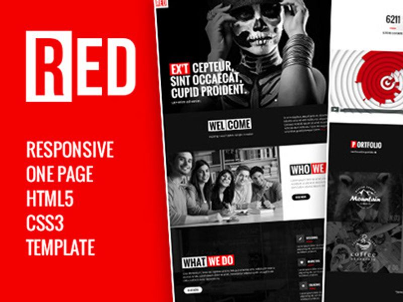 RED - One Page HTML5 Template