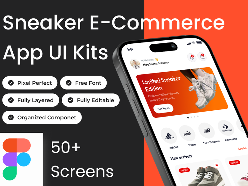 SNKRLY - Sneaker E-Commerce App Ui Kits - Ecommerce, Mobile design asset by ui8