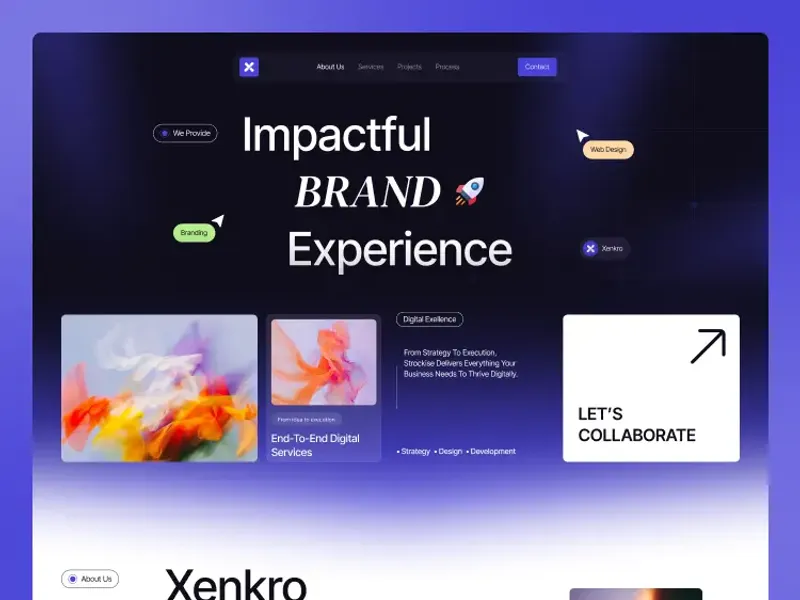 Xenkro by Strockise - Portfolio, Agency design asset by webflow
