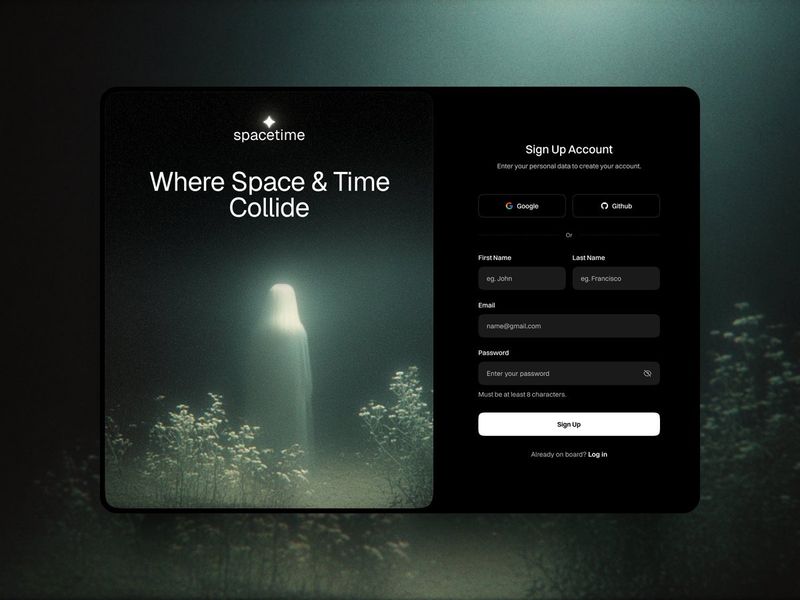 Sign up Page Design exploration