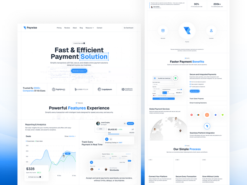 SaaS Fintech Website Design