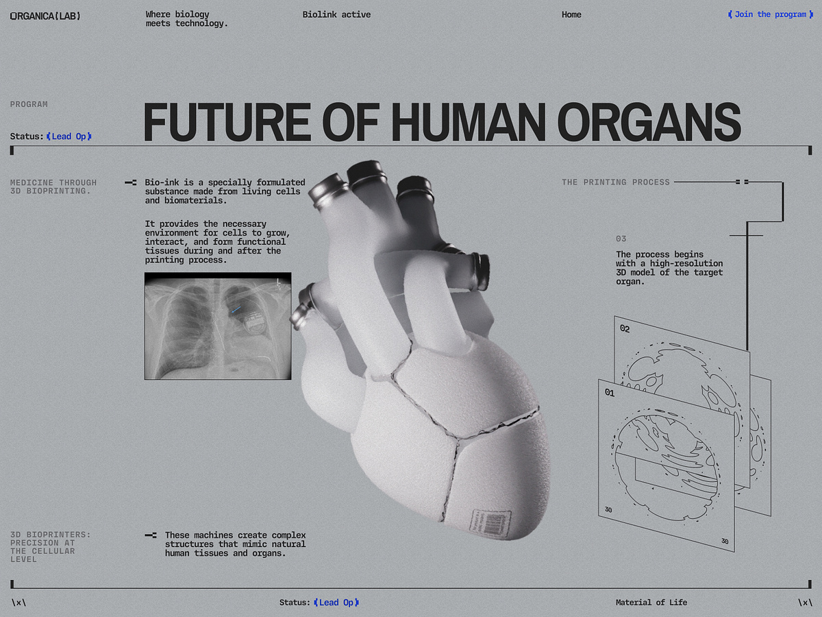 Website for a Medical Futuristic Project Image 1