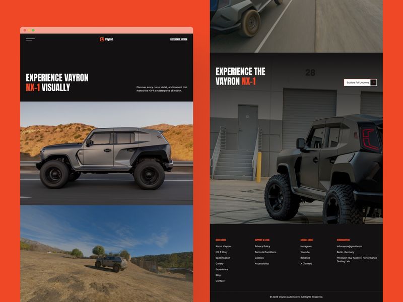 VAYRON — Electric Vehicle Website Template