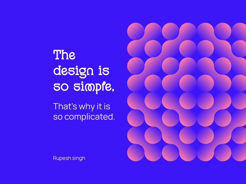 Simple Enough to Be Complicated