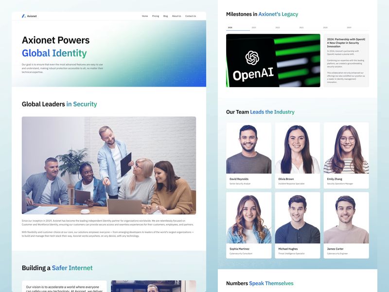 Axionet — AI Cyber Security Startup Website