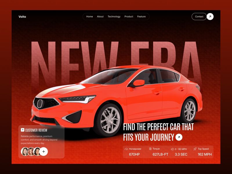Volto | Electric Car Web Design Figma