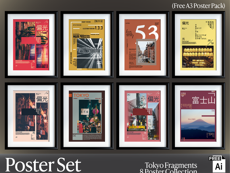 Tokyo Fragments — 8 Free A3 Poster Files