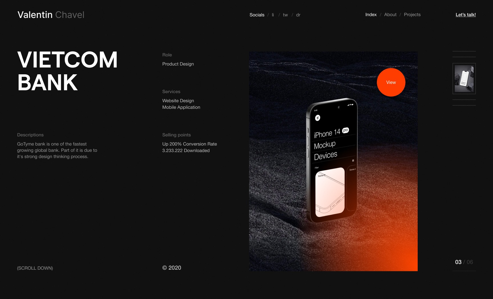 Valentin's Portfolio | Designed by Kenny Ho Image 1