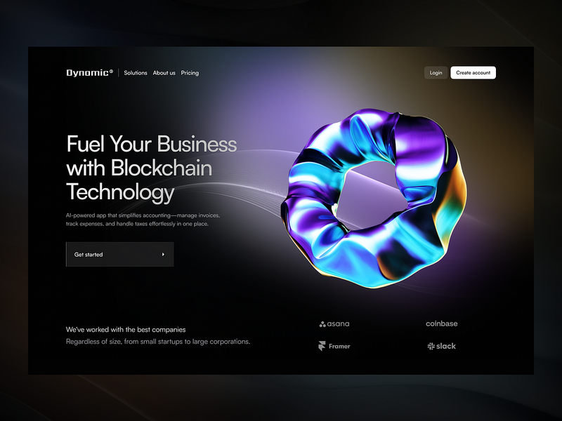 AI-Driven Blockchain Landing Page