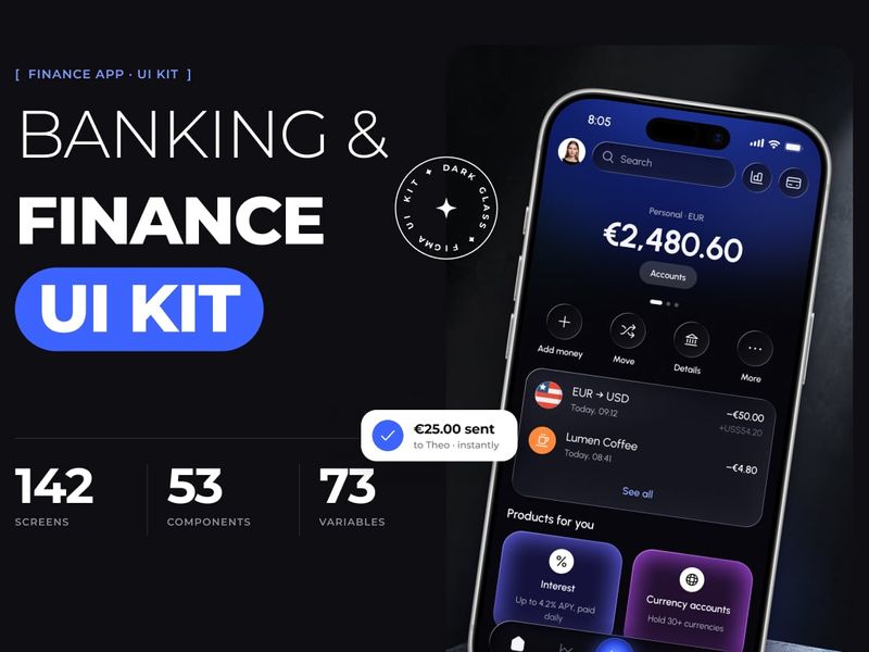 Growly - Premium Banking & Finance UI Kit - design asset by UI8