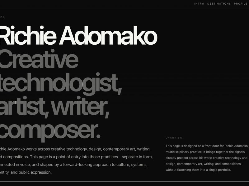 Richie Adomako Website