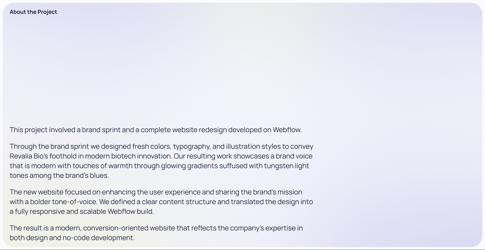 Revalia Bio – Website Image 0