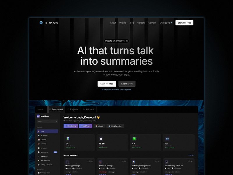Notes - SaaS & AI Website Template for Framer