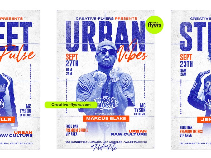 Urban Party PSD Flyer template