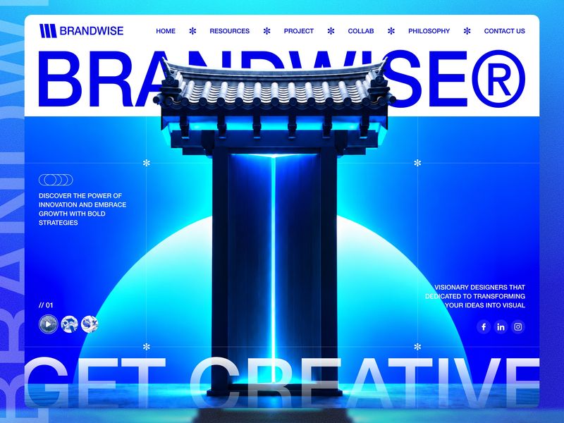 BRANDWISE - Creative Agency Website UI Design