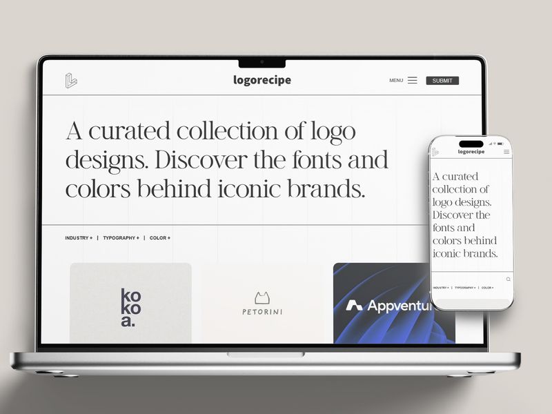 A curated library of logos with the fonts used