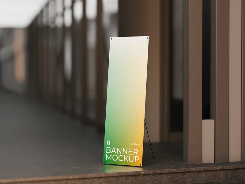Stand Banner Mockup - 100% Free