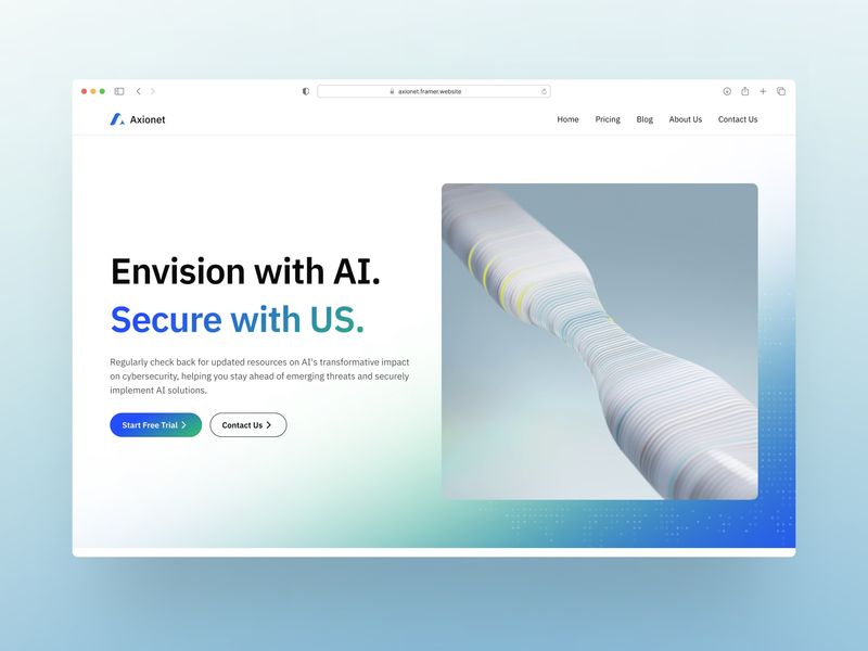 Axionet — AI Cyber Security Startup Website
