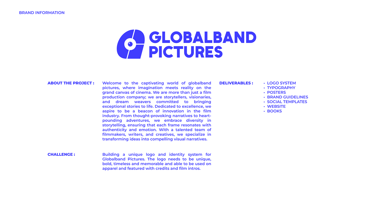 GLOBALBAND PICTURES | Logo & Brand Identity Design Image 0
