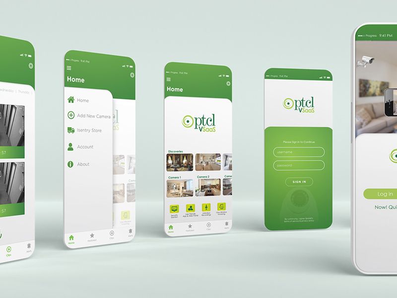 PTCL VSaaS — Cloud Surveillance UI/UX & Brand Identity