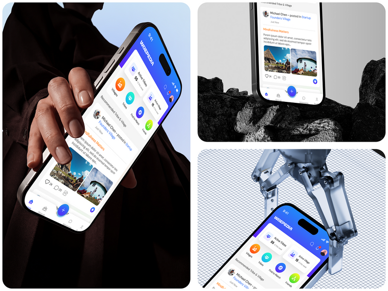 Woepedia Social Community Mobile App UI Design