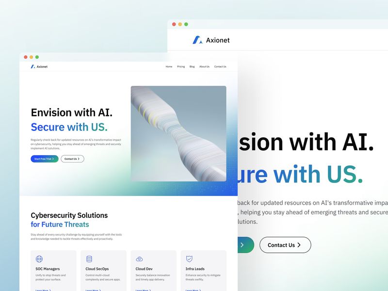 Axionet — AI Cyber Security Startup Website