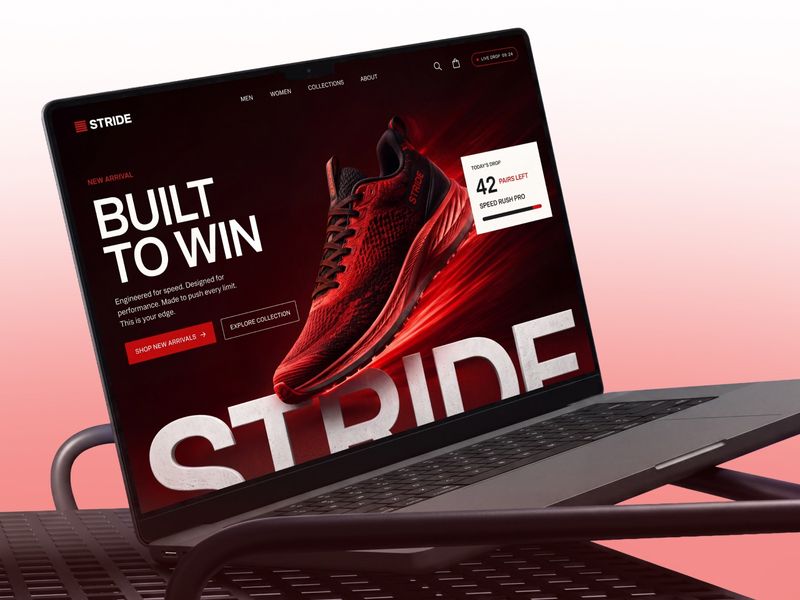 STRIDE - High-Performance Shoe Store Landing Page